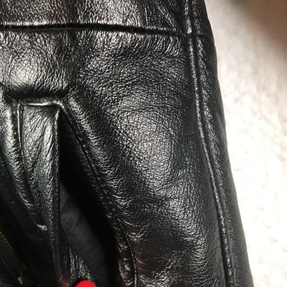 Wilsons Leather Coat Kid's Girl Sherpa Lined Black size XS Full zip Pockets - Picture 7 of 10